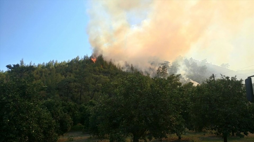 Antalya Kemer'de orman yangını - 1