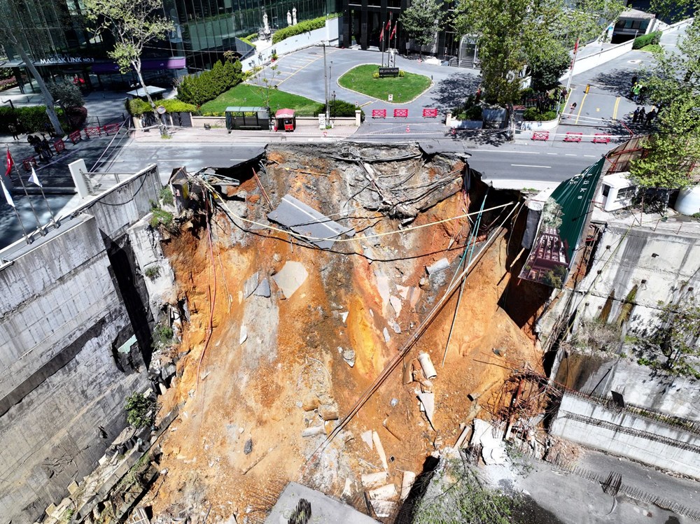 Maslak'ta yol çöktü: Eski Büyükdere Caddesi trafiğe kapatıldı - 6