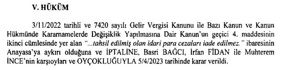 AYM kararı Resmi Gazete'de: Pandemide kesilen cezalar iade edilecek mi? - 1