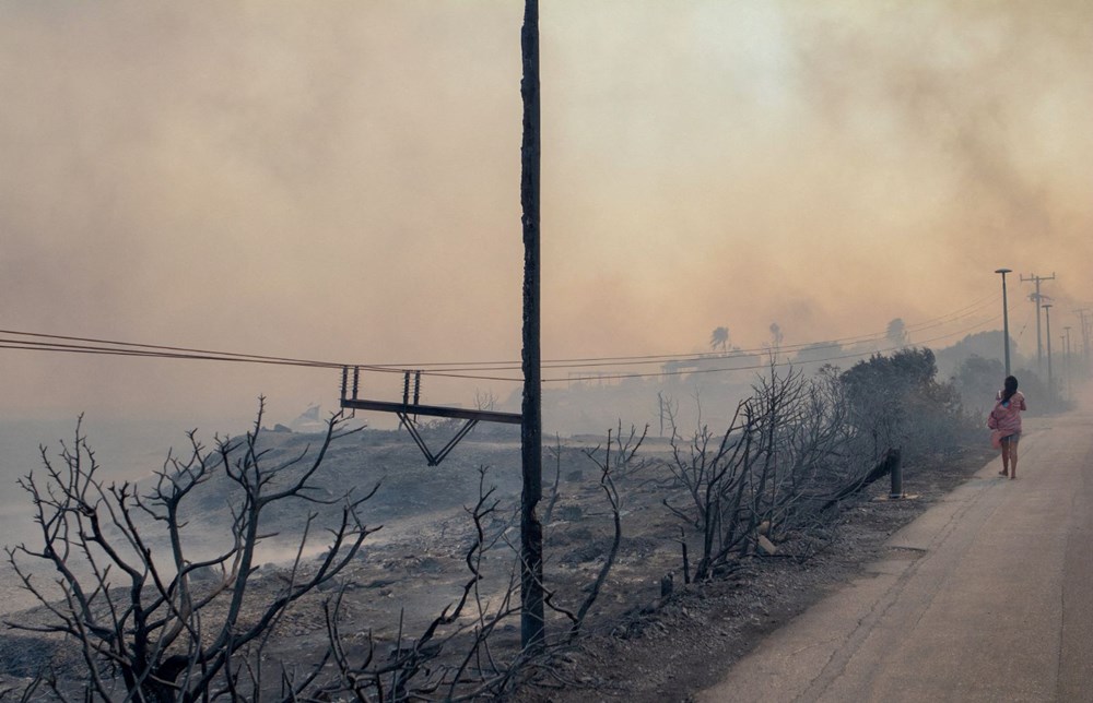 Yunanistan'ın turistik Rodos adasında orman yangını: 40 bin kişi tahliye edildi - 4