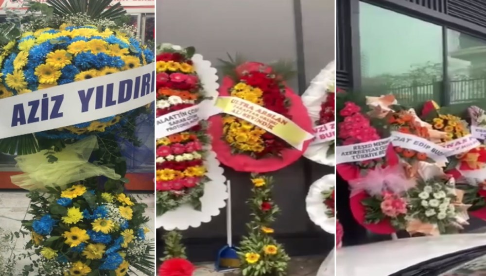 Sözde iş insanının çelenk oyunu: Ünlü isimler adına kendi nişanına 312 bin liralık çelenk yolladı