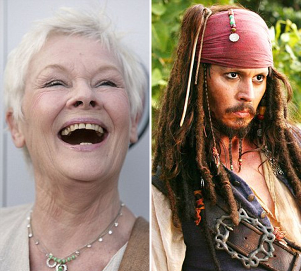 Karayip Korsanları serisinin dördüncü filminde Judi Dench Kaptan Jack Sparrow’u oynayan Johnny Depp ile çok samimi oldu