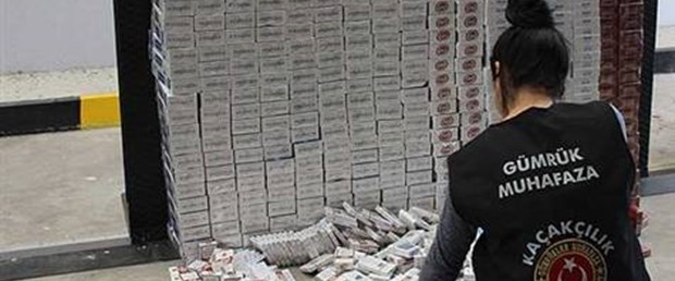 15 bin paket kaçak sigara ele geçirildi