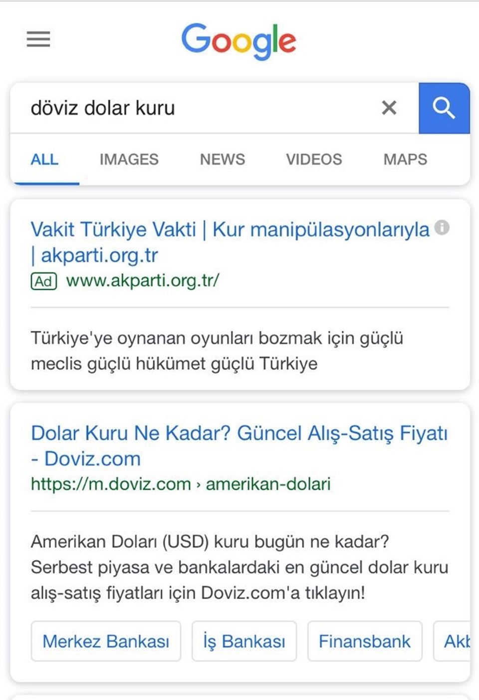 Dolar arayanlara AK Parti'nin beyannamesinden kurla mücadele maddesi geliyor.