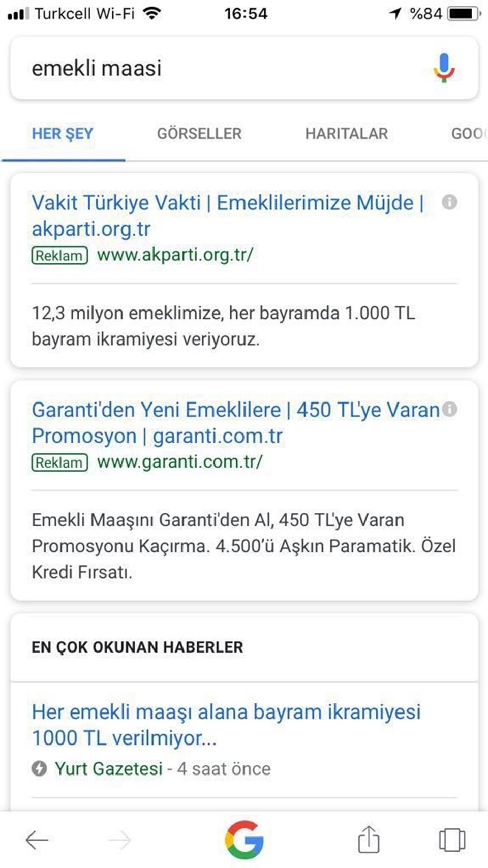 Emeklilere bayramda 1000 TL müjdesi