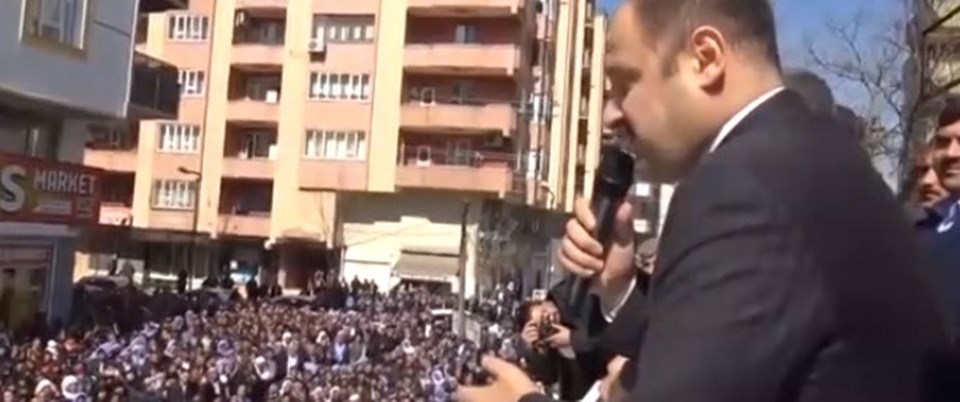 Gülpınar'ın söz konusu konuşmayı yaptığı mitingden bir kare