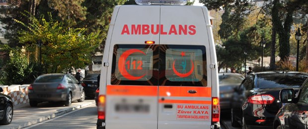 Ambulans ineğe çarptı