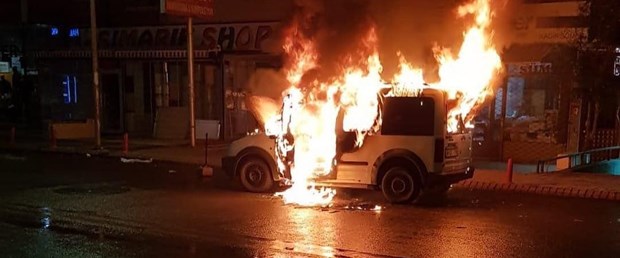 Ankara'da oto yangını