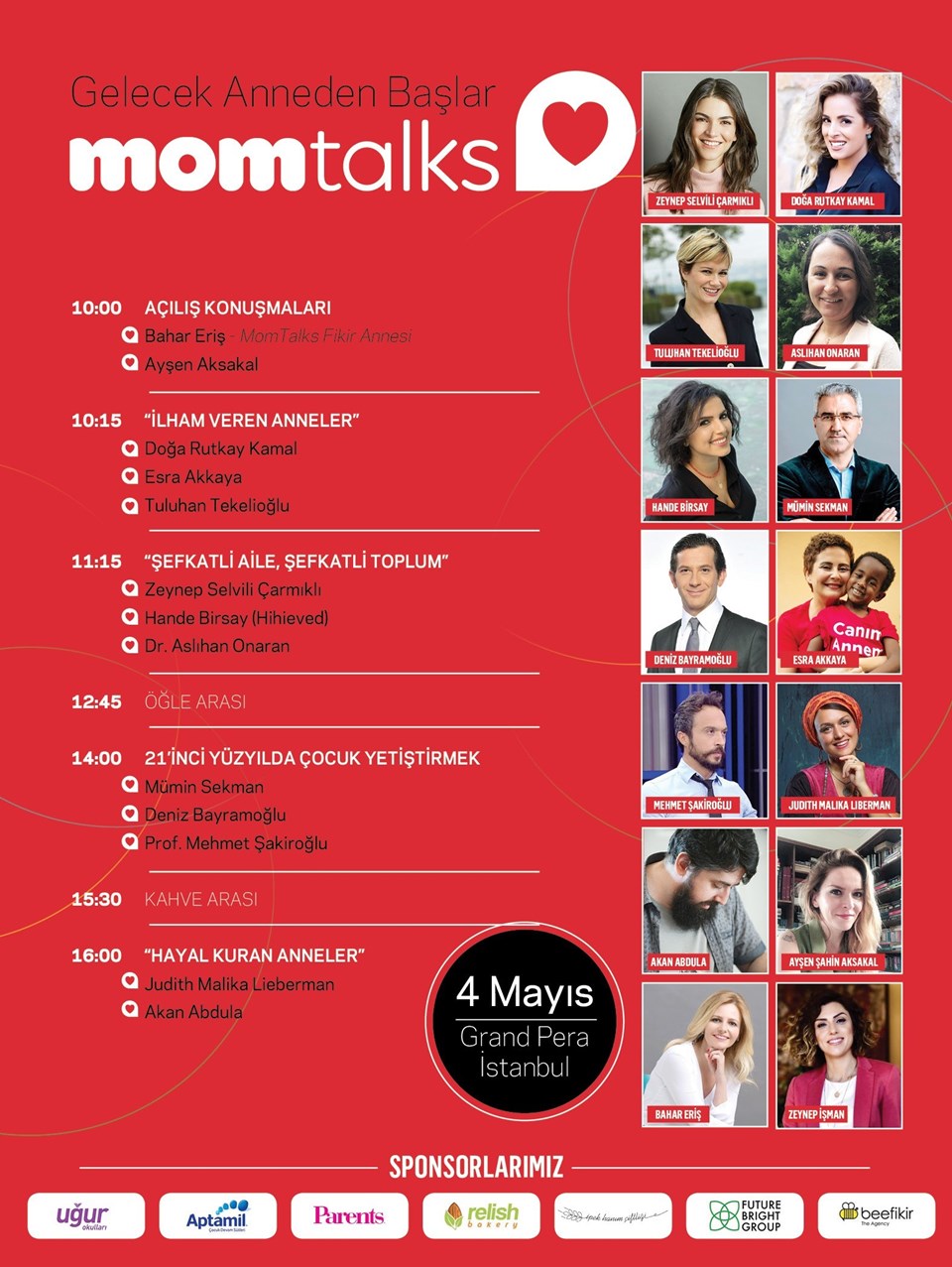 4 Mayıs Cumartesi günkü etkinlik 10.00'da başlıyor