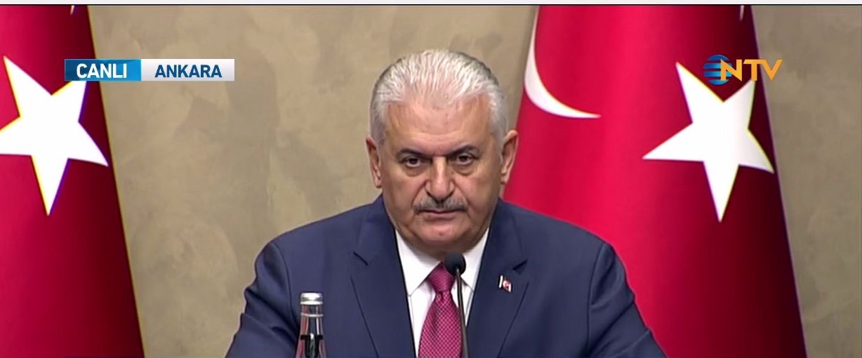 ABD'ye hareketi öncesinde konuşan Başbakan...