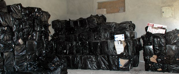 Benzin istasyonunda 80 bin kaçak sigara
