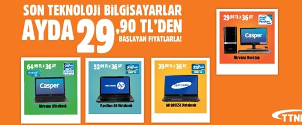 Bilgisayarlar TTNET’ten!