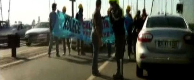 Boğaziçi Köprüsü'nde Soma için eylem