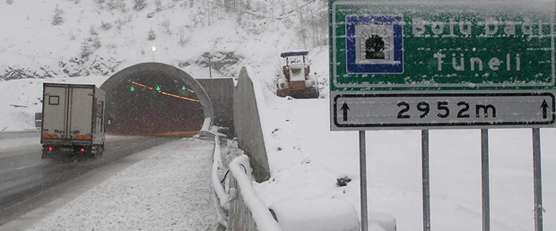 Bolu Dağı’nda kar yağışı