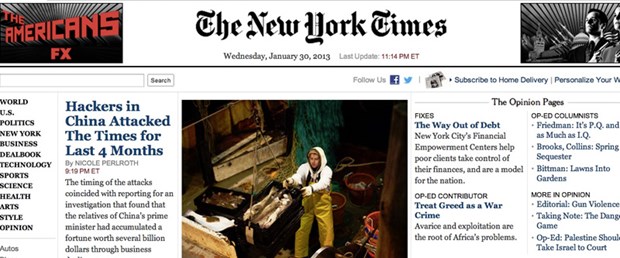 Çinli hacker’lar New York Times’a saldırdı