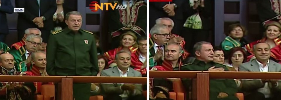 Genelkurmay Başkanı Orgeneral Hulusi Akar'ın da katıldığı olağanüstü toplantıyı, Anayasa Mahkemesi, Yargıtay ve Danıştay başkanları da izledi.