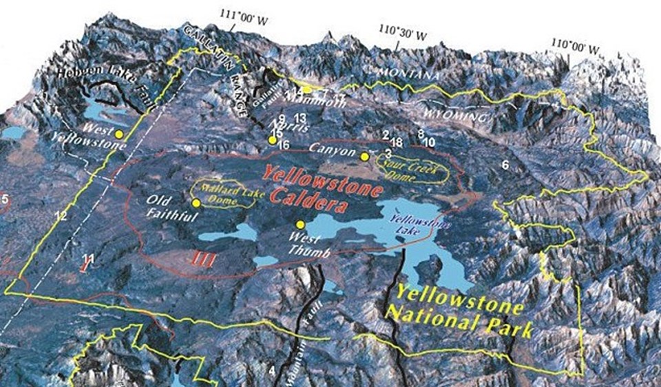 Wyoming'teki Yellowstone kalderası