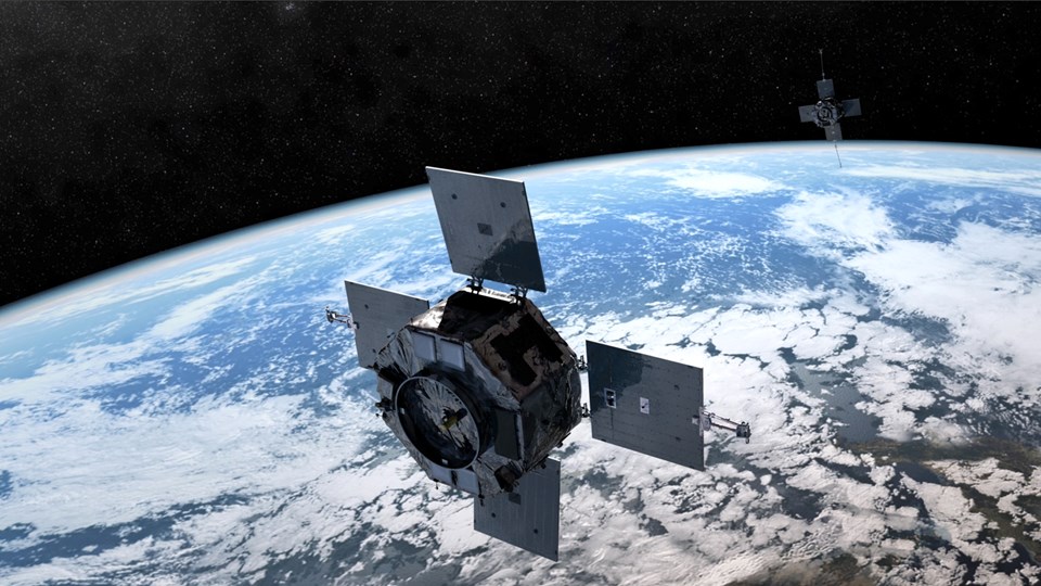 Radiation Belt Storm Probes uydularından birine ait çizim.