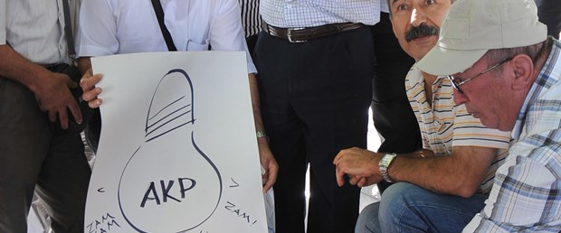 Elektrik zammına ‘mumlu’ protesto