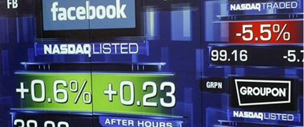 Facebook hisseleri ikinci günde battı