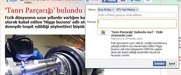Facebook'tan yeni 'gönder' tuşu