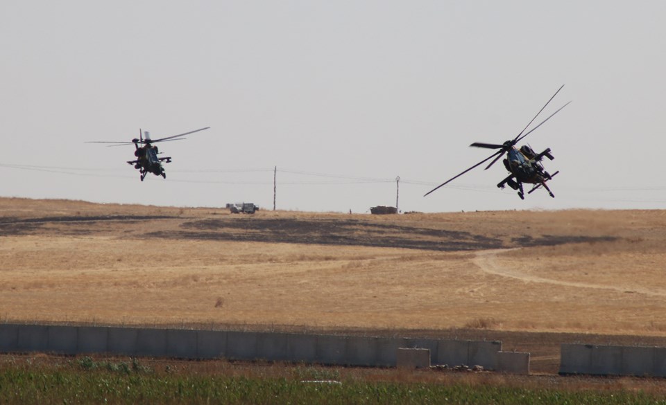 Devriye faaliyetine ATAK helikopterleriyle havadan destek verildi. 