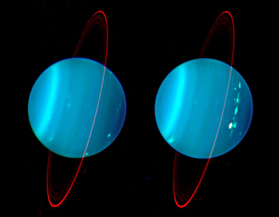 Uranus'ün 2004'te çekilen bir fotoğrafı.