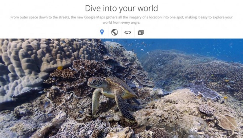 Google Maps üzerinde bbaktığınız mekanların uydu görüntüsünden sualtındaki görüntülerine kadar inebileceksiniz.
