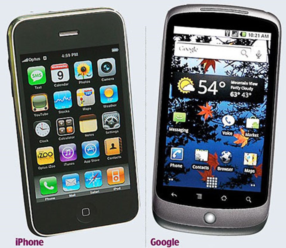 Akıllı telefon pazarı, Androidli Nexus One ile iPhone'un mücadelesine sahne olacak.