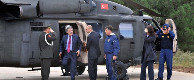 Gül makam aracı yerine helikopteri seçti