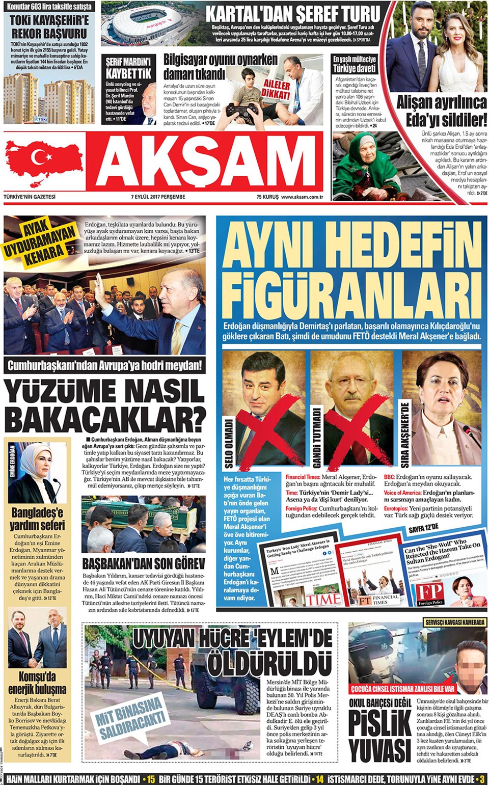 Günün gazete manşetleri 7 Eylül 2017 1 NTV