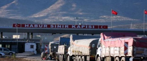 Habur'da şoförler eylem yaptı