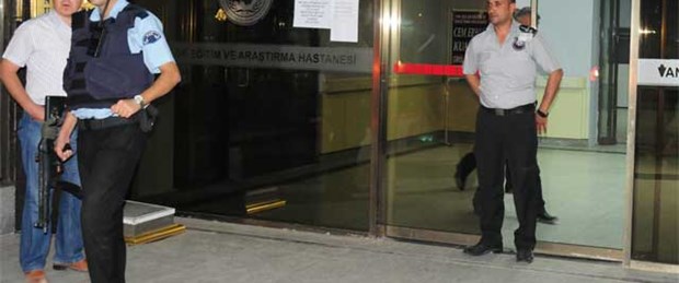 Hastanede görevli polise silahlı saldırı