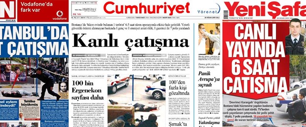 Hücre evi operasyonu manşetlere nasıl yansıdı?