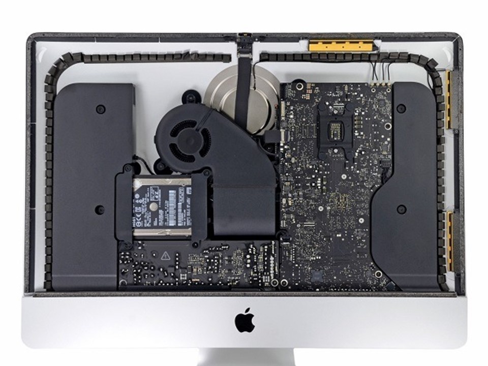 iFixit'in söktüğü yeni iMac.