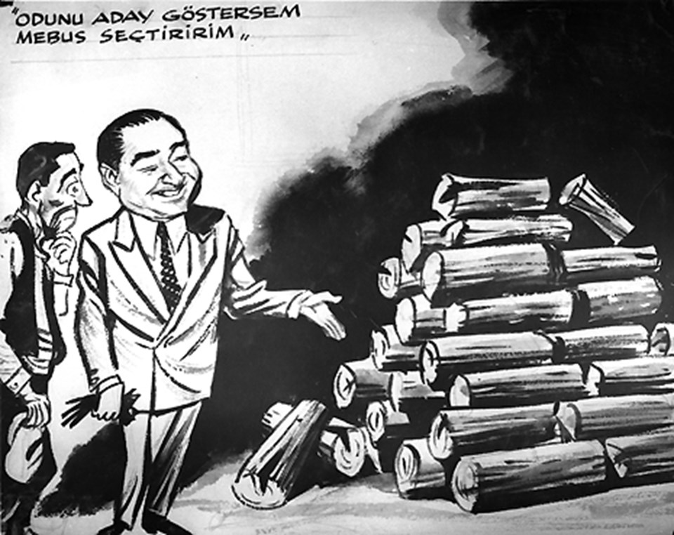 Türkiye'de bitmeyen bir tartışma: Lider sultası. 1950'lerde Başbakan'lık yapan Adnan Menderes'i eleştiren bir karikatür durumu tüm çıplaklığıyla özetliyor. Yıllar ve devirler değişse de partilerde durum aynı.