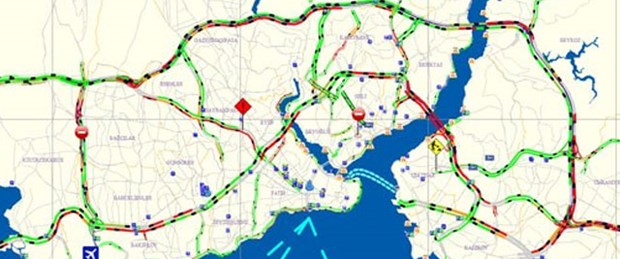 İstanbul'da trafik durumu