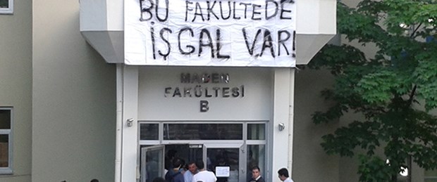 İTÜ öğrencileri Maden Fakültesi'ni işgal etti