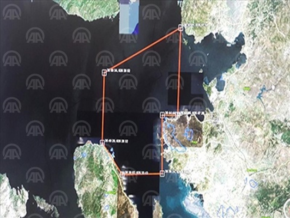 Sahil Güvenlik Komutanlığı olayın yaşandığı bölgenin haritasını yayınladı.