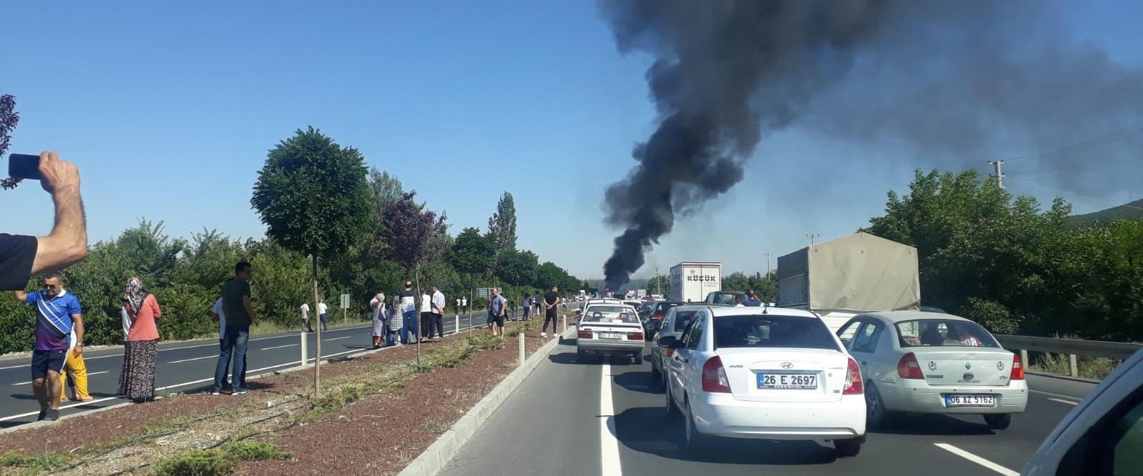 Konya'da mÃ¼himmat yÃ¼klÃ¼ kamyonda yangÄ±n ile ilgili gÃ¶rsel sonucu
