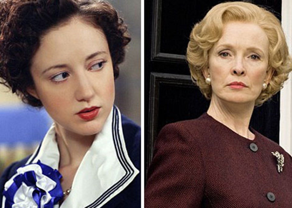 Andrea Riseborough (solda) ve Lindsay Duncan