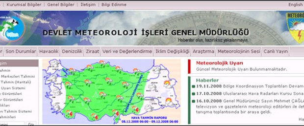 Meteoroloji’nin internet sitesi yenilendi