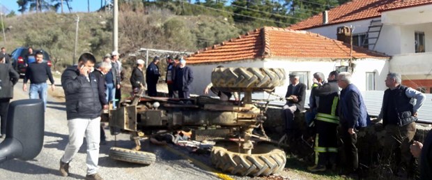 muğla traktör devrildi