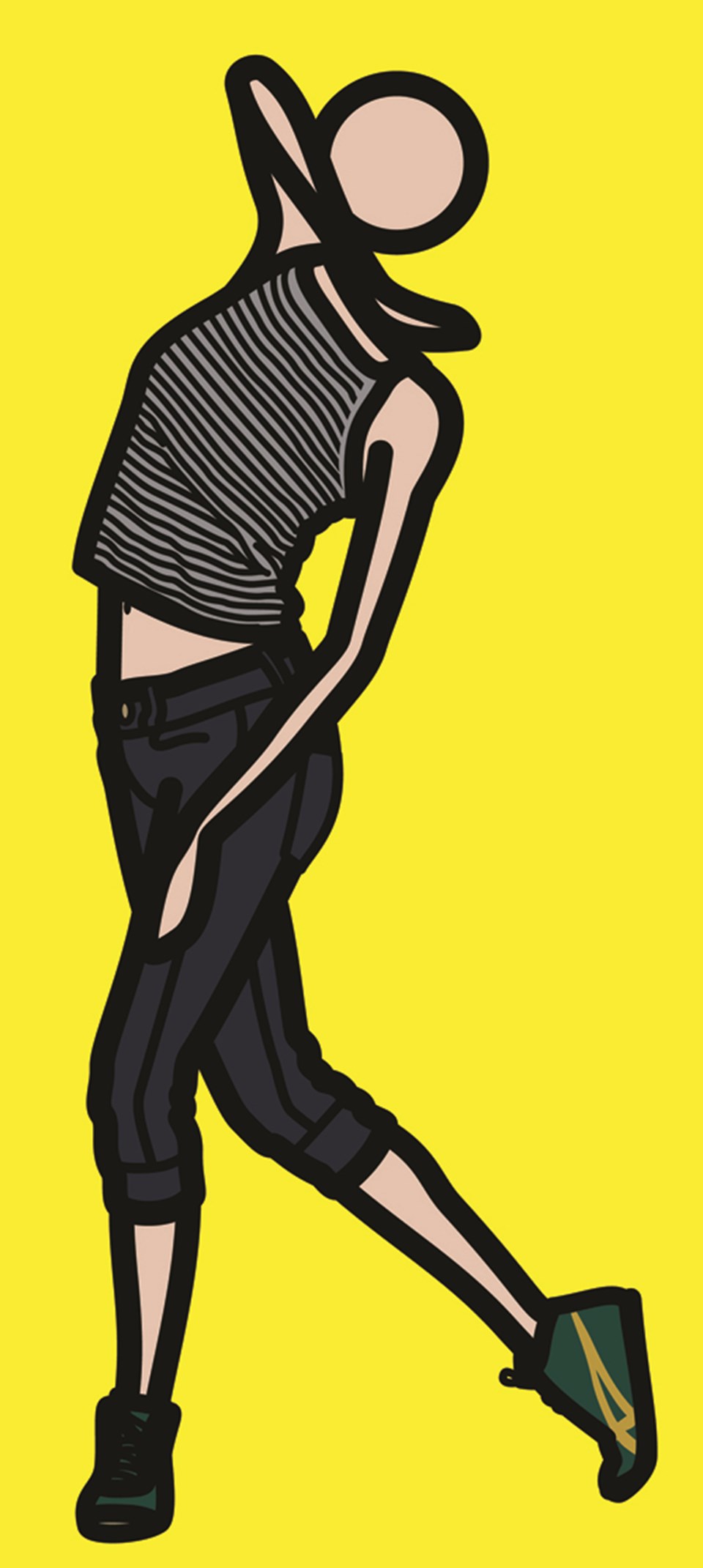 'Caterina Dancing in Stripy Top'