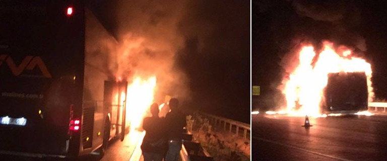 Bursa'da, kontrolden çıkan yolcu otobüsü yol...