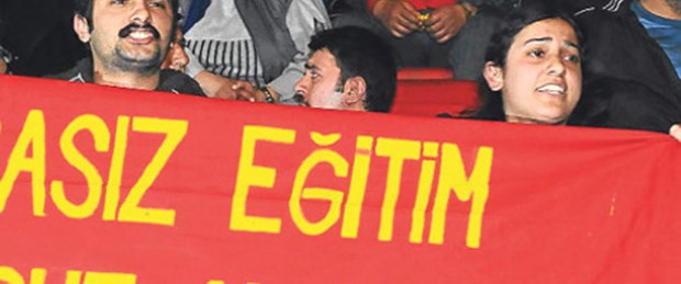 ‘Parasız eğitim’ pankartı 19 ay sonra özgür