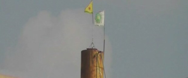 Resulayn'da PYD bayrağı yeniden asıldı
