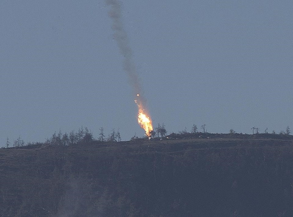 Suriye sınırındaki uçağın Türk F-16 savaş uçakları tarafından düşürüldüğü belirtildi.