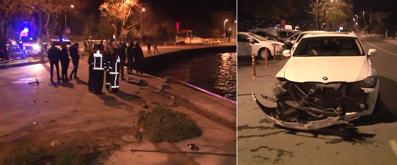 Sarıyer'de seyir halindeki bir cip, önce cadde...