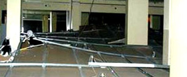 Spor salonunun tavanı düştü